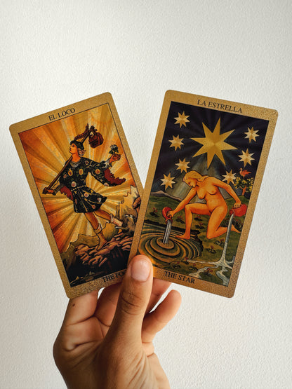 ESPAÑOL & ENGLISH - Gold Foil Tarot