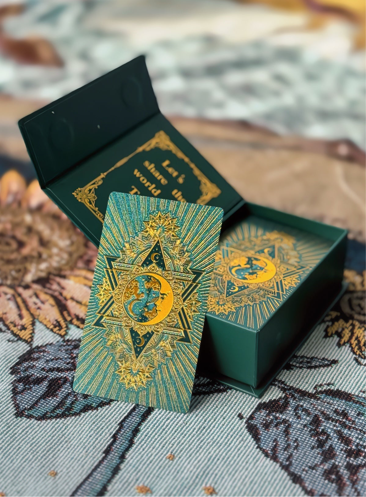 GREEN - Gold Foil Tarot