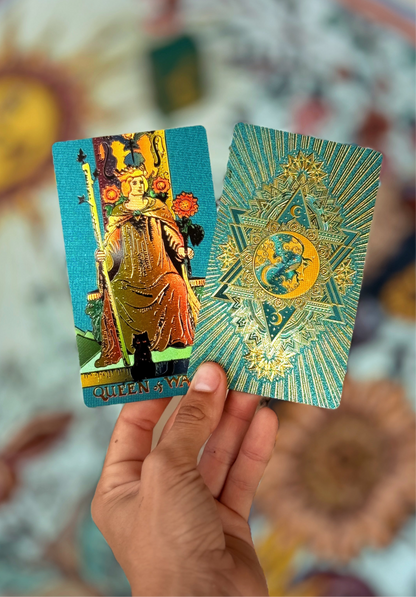 GREEN - Gold Foil Tarot