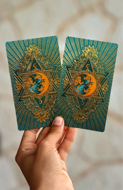 GREEN - Gold Foil Tarot